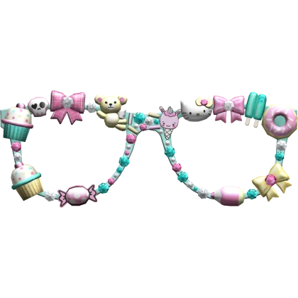 Tokidoki Teal Decora Harajuku Gyaru Charm Glasses