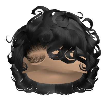 ☆ | Black Curly Bixie Cut