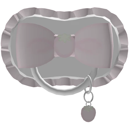 ♡ : Kawaii Baby Pink Ruffled Strawberry Pacifier