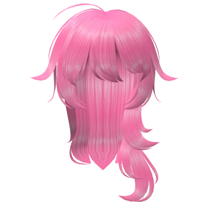 pink messy layered anime cat wolfcut 