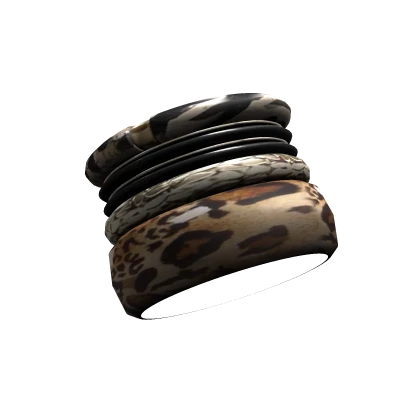 Y2K GYARU ANIMAL PRINT BANGLES LEFT ARM 3.0