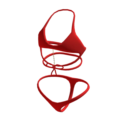  Lace Swimsuit w/ Pearl Chain