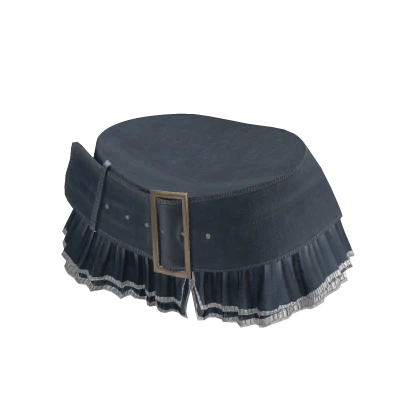 Denim Ruffle Mini Skirt (Med)