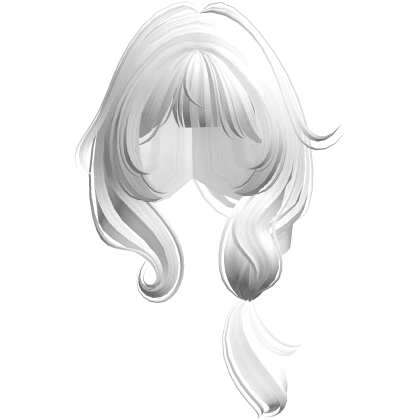 Cute Cottage Core Messy Fluffy Pigtail (White)
