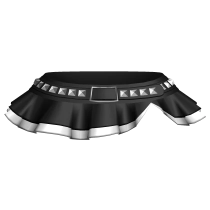 gothic mini skirt w studded belt black + white 3.0