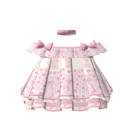 🌼3.0 Beautiful cottage-style pink plaid dress