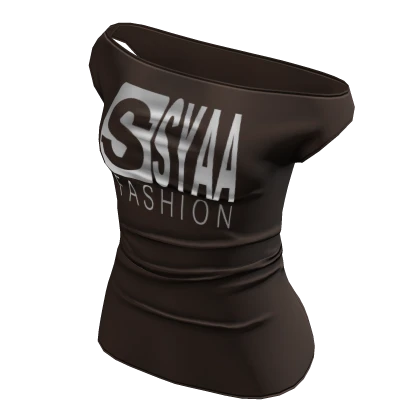 y2k ☆ off-shoulders brown syaa shirt