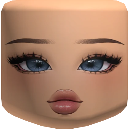 Shy Girl Cold Blush Cute Face Makeup Mask Blue