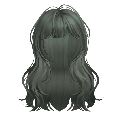 Green Cute Wavy Hair