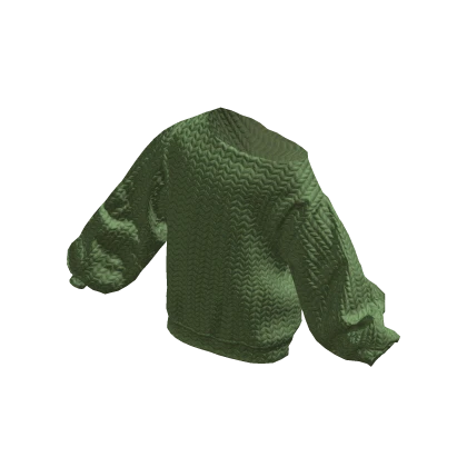 Sage Green Oversized Sweater Off Shoulder