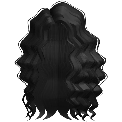 long curly popular hairstyle wavy in black