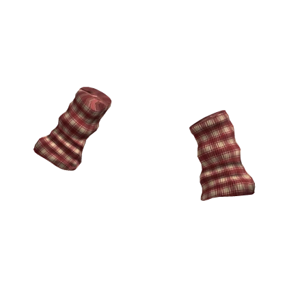 Red and White Gingham Arm Warmers