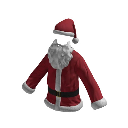 Christmas Santa Top with Beard and Santa hat 