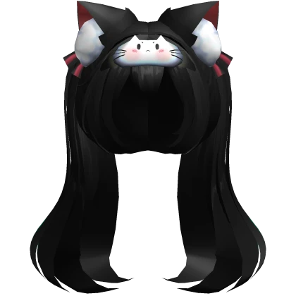 Mimukauwa Miku Nice Try Black Cat Twintails Hair