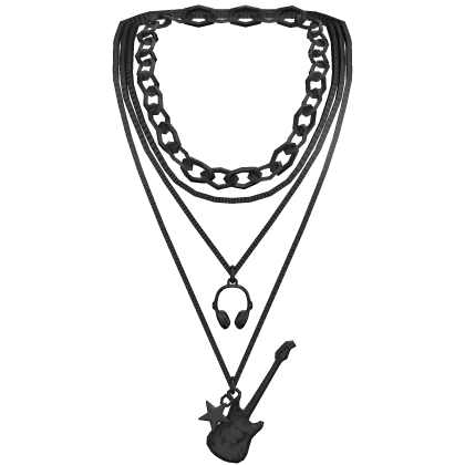 Guitar Music Black Necklace 3.0