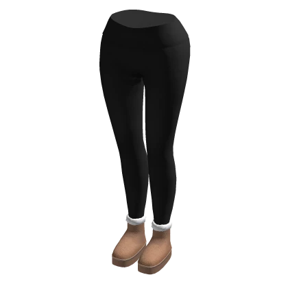 Leggings w/ Winter Fluffy Boots