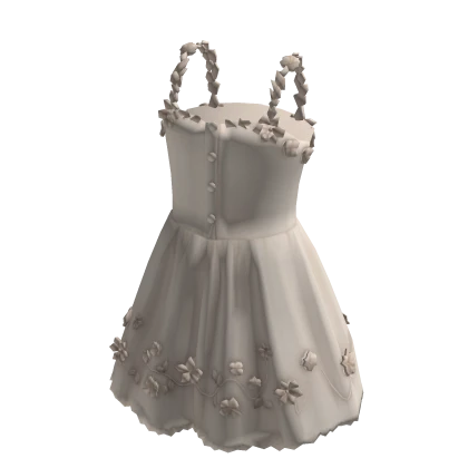 Beige Cottagecore Flower Sun Dress