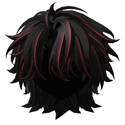 Scene Black & Red Messy Hair