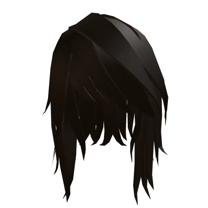 dark brown messy scene hair