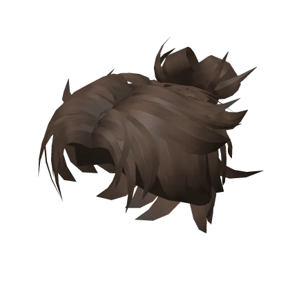 Messy Middle Part with Man Bun Boy Hair (Brown)