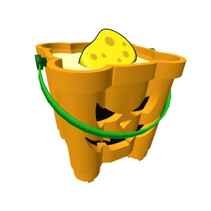 [code: 462] Pumpkin Bucket of Sand and Sponge