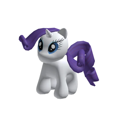 Rarity White Pony Unicorn Plushie Holdable