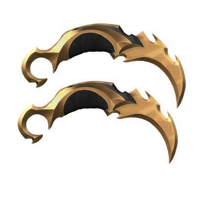 Holdable Gold Dual Karambits 