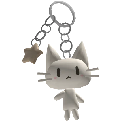 ♡ harajuku mori kei silly cat keychain