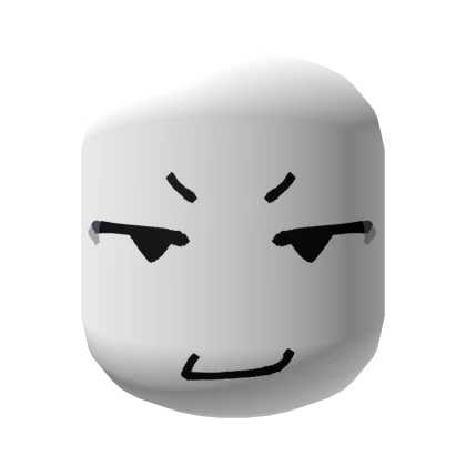 Mischievous Silly Smirking Goober Face [White]