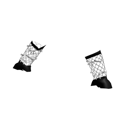 Fishnet sleeves w white bows