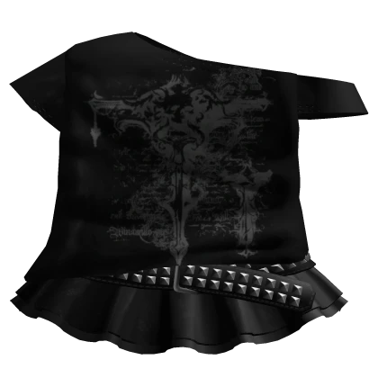 cute gothic black offshoulder outfit skirt 3.0