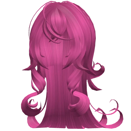 swirly bright pink popstar princess hair