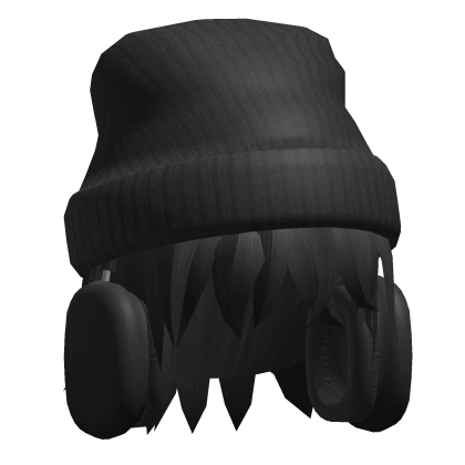 Messy Hair w/ Headphones & Y2K Beanie