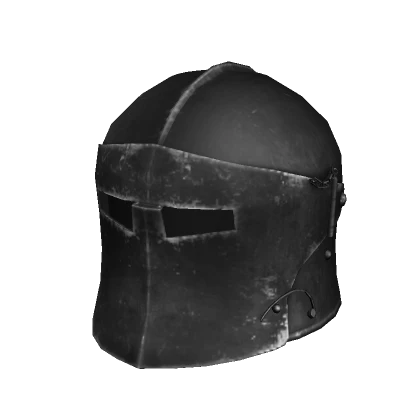 Dark Visored Barbute Helmet