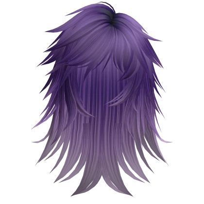 Emo Wispy Straight Hair (Purple Ombre)