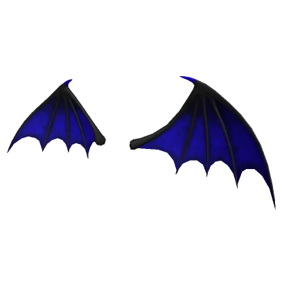 Blue Demonic Vampire Wings