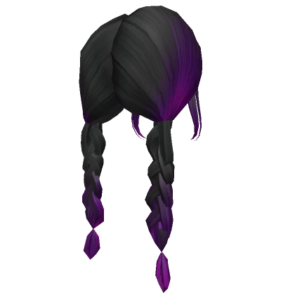 Black to Purple Popular Back Braids