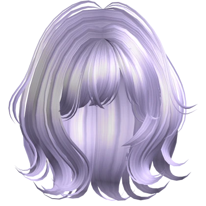 Cute Short Anime Messy Swirly Hair (Light Purple)