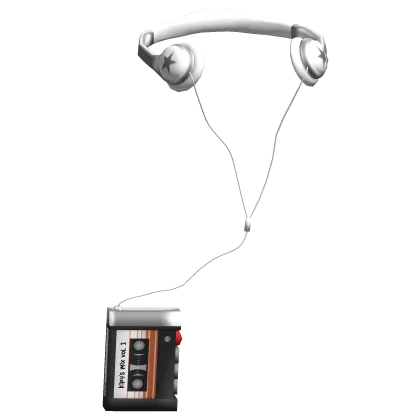 Y2K Cassette w Headphones White