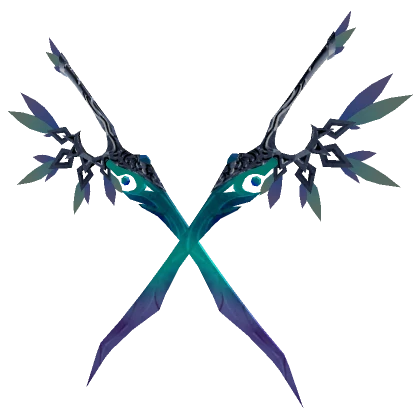 Dual Blue Phoenix Sword