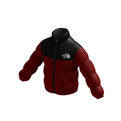 Gray Black North Puffer Jacket 