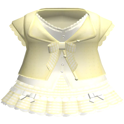 cute coquette yellow plaid baby doll dainty dress