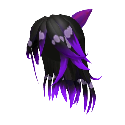 Black & Purple Flowing Fairy Hair 