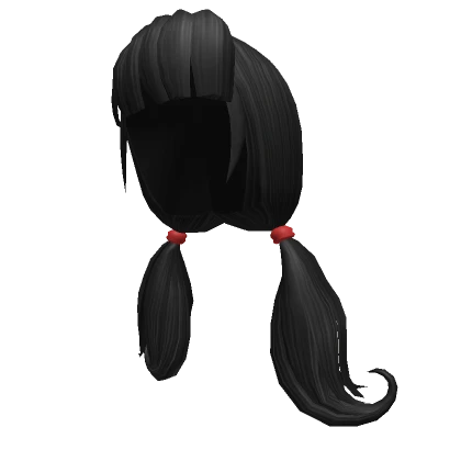 Black Bangs w/ Long Pigtails