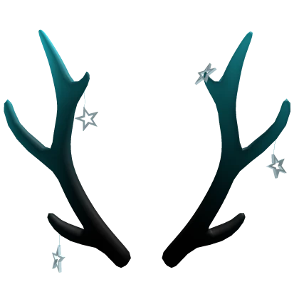 Black and Blue Antlers With Stars