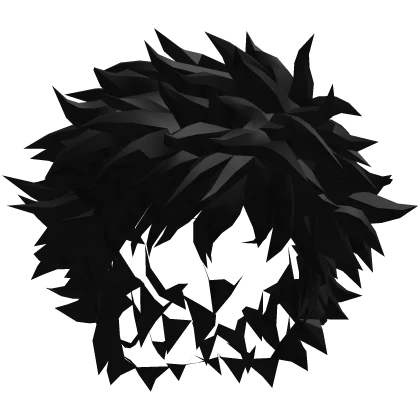 Black Messy Anime Hair