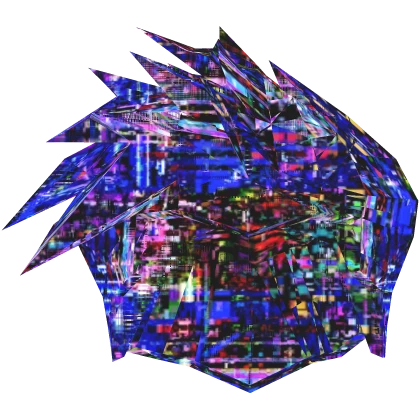 Blue Beatiful Glitch VHS Hair [Animated]
