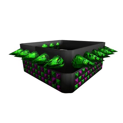 green pyramid row spiky stud scene bracelet 1.0