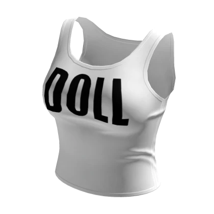  ♔ White DOLL Graphic Tank Top