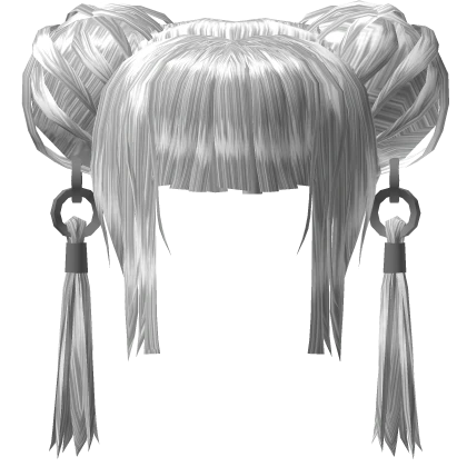 Grey Chained Twin Buns